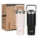 Mug térmico 900ml en colores pinky leopard y negro, pack de 2 con cajas. Ideal para bebidas frías y calientes.