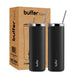 Set de 2 vasos térmicos Ipanema 590ml en acero inoxidable color negro con caja.