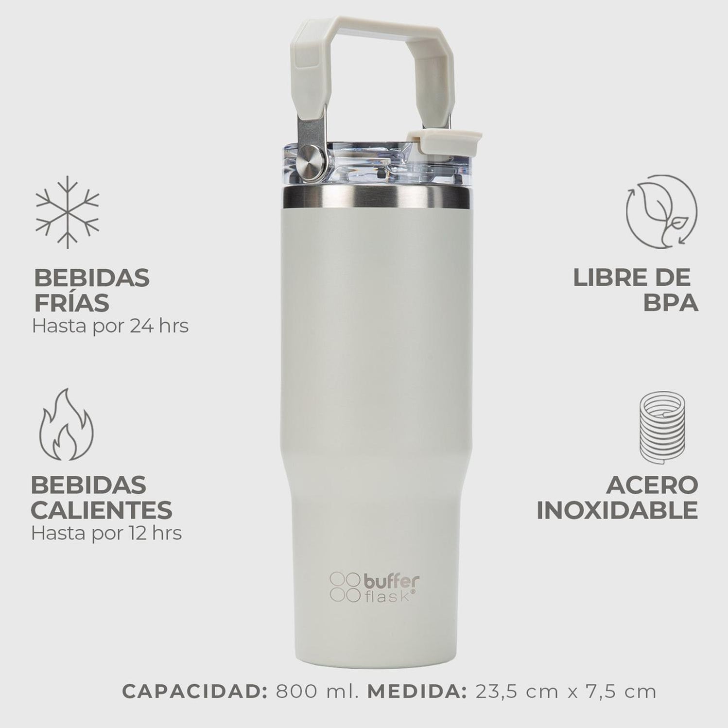 Vaso Tumbler Mug Termico Botella Agua Buffer Acero Inox — Buffer CL