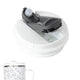 Tapa blanca para vaso térmico Mug Roques 1Lt, variante Ice, vista detallada.