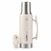 Set matero termo de acero inox 1,2Lt en color pinky leopard, incluye vaso y tapa en diseño moderno.