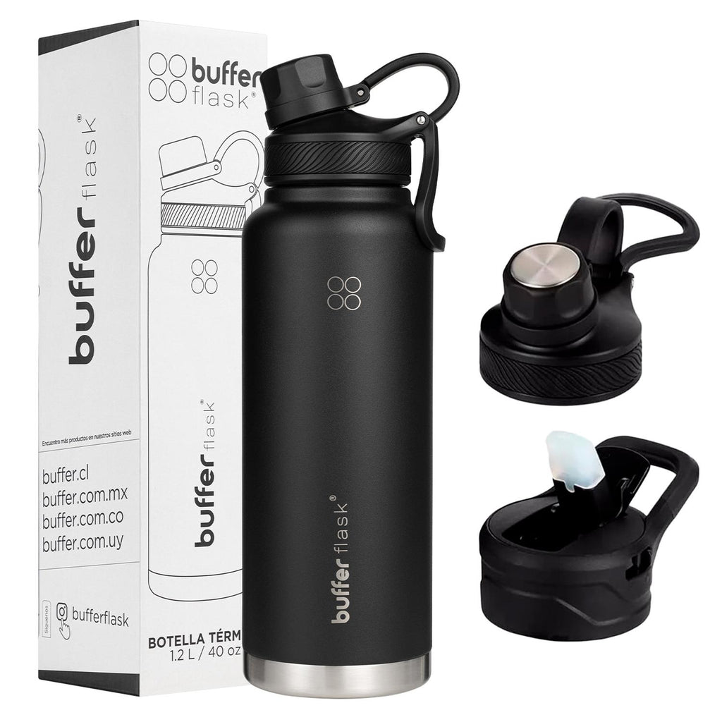 Botella Agua Térmica Paine 1,2Lt Acero Inox Incluye 2 Tapas