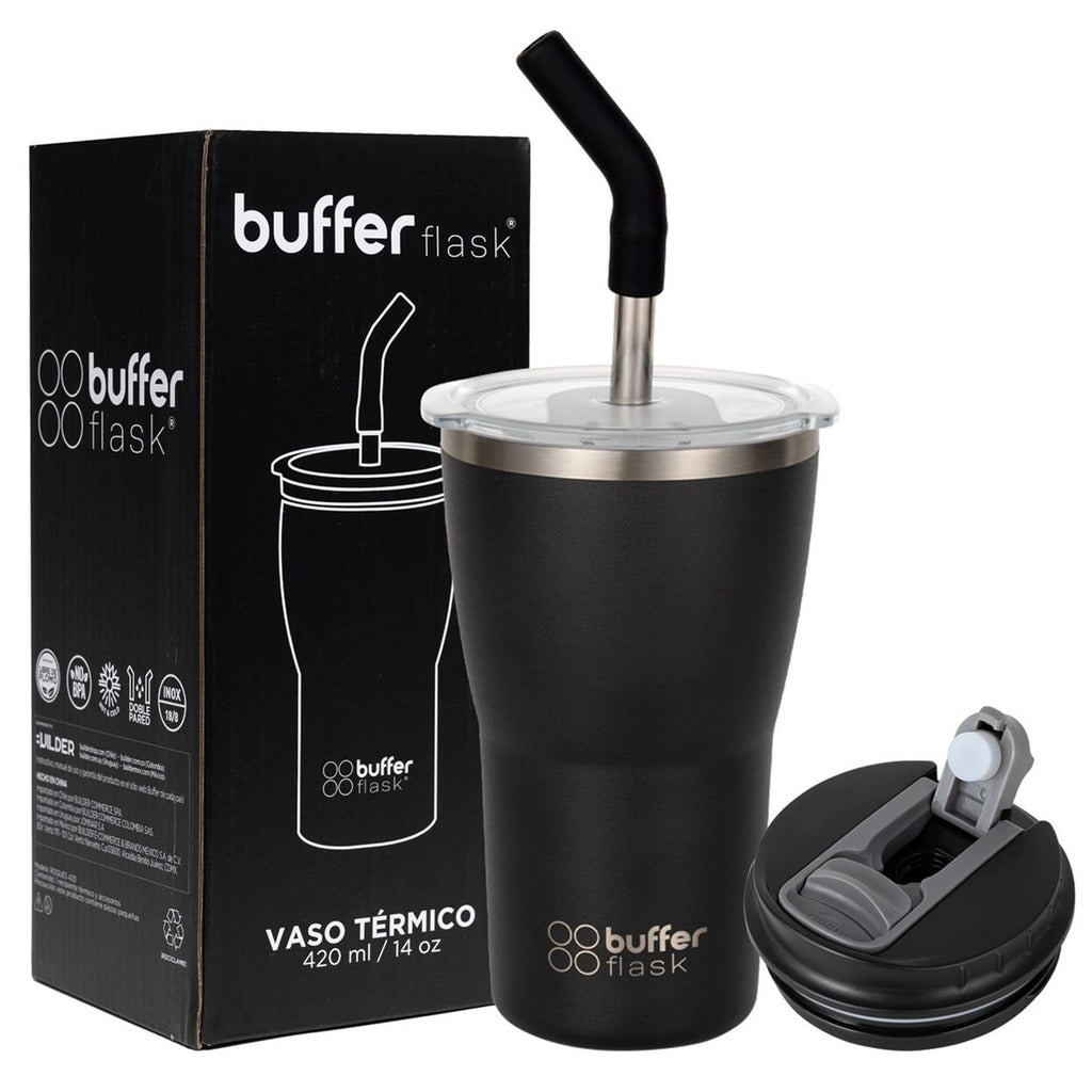 Mug Vaso Térmico Roques 420ml Acero Inox Agua Fría y Caliente