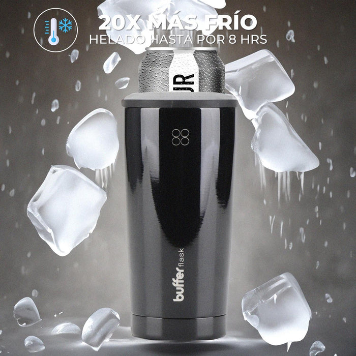 Set de 2 Vasos Cubre Botellas Holbox 4en1 Acero Inox